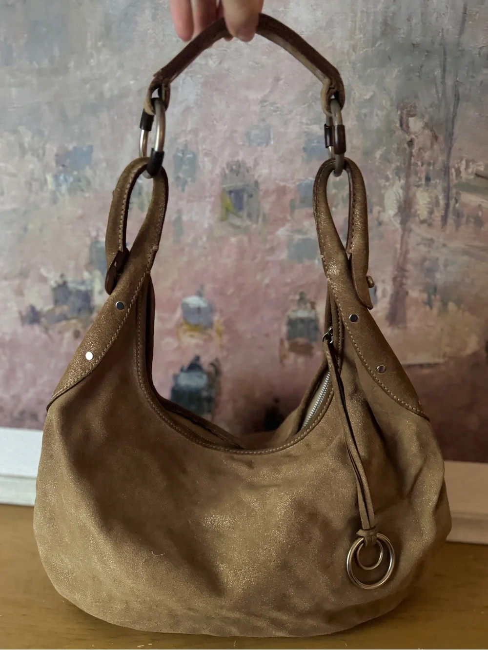 RUEHL 925 Soft Suede Hobo Shoulder Bag